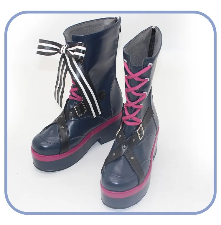 Tokoyami Towa Cosplay Shoes Anime Accessories Vtuber Cosplay Props PU Shoes Halloween Carnival Boots Custom Made