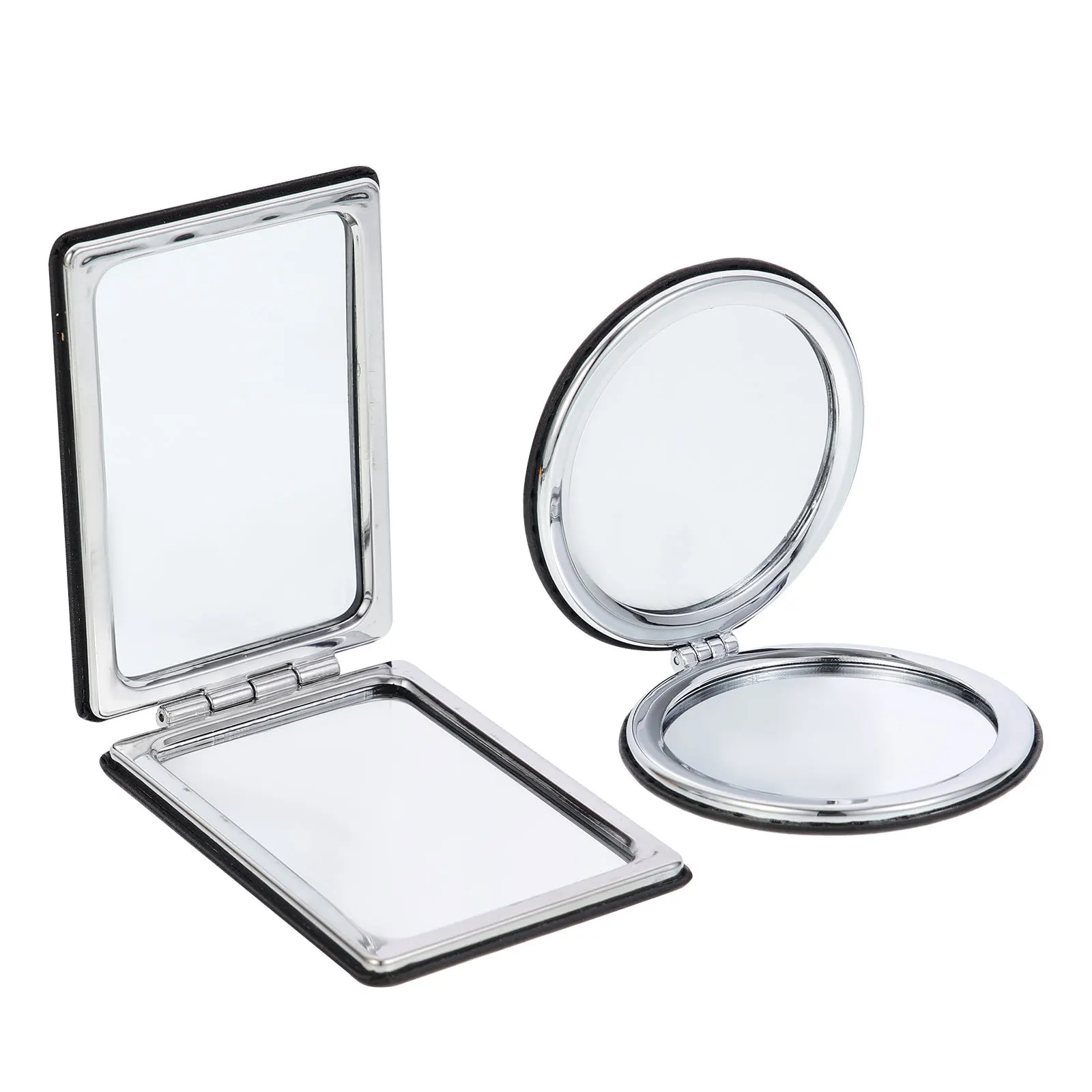 2Pcs Small Mirror Folding Cosmetics Mirror Charming Accessory for Purse Bag Small Makeup Mirrors Women Portable Mirrors