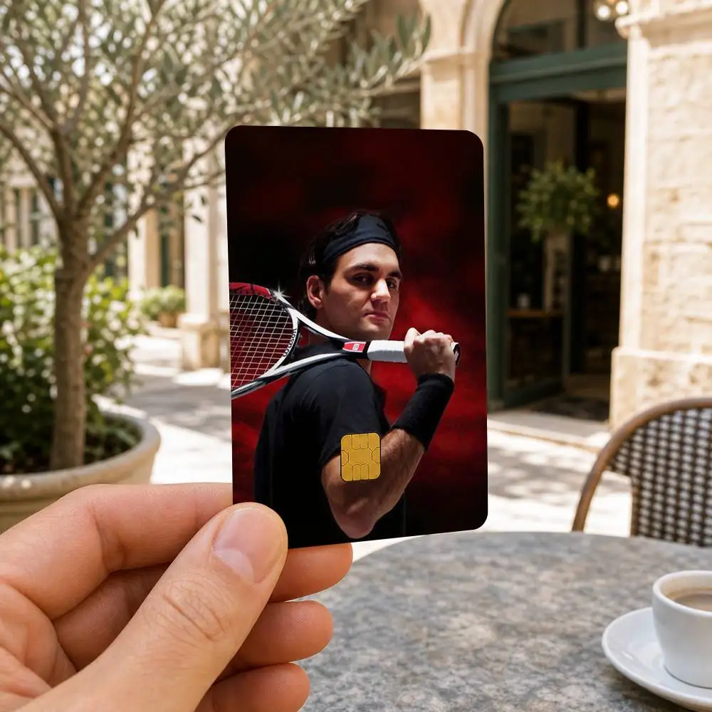 R-Roger F-Federer Waterproof Bank Card Sticker Skin for Credit Debit Chip Cards Decorative Cover Film