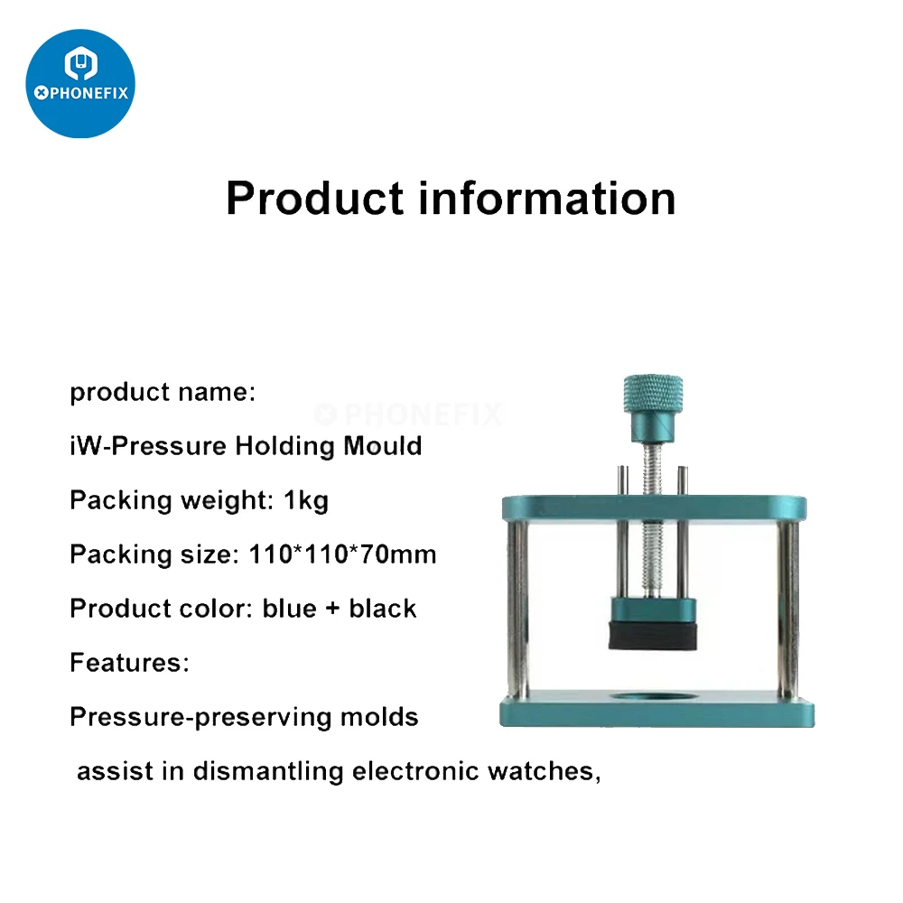 iW-Frame Holder/iwfh-X Fixture GO-011 Watch Pressure Holding Mold for Apple Watch S1 to S8 LCD Screen Rear Cover Repair Tool