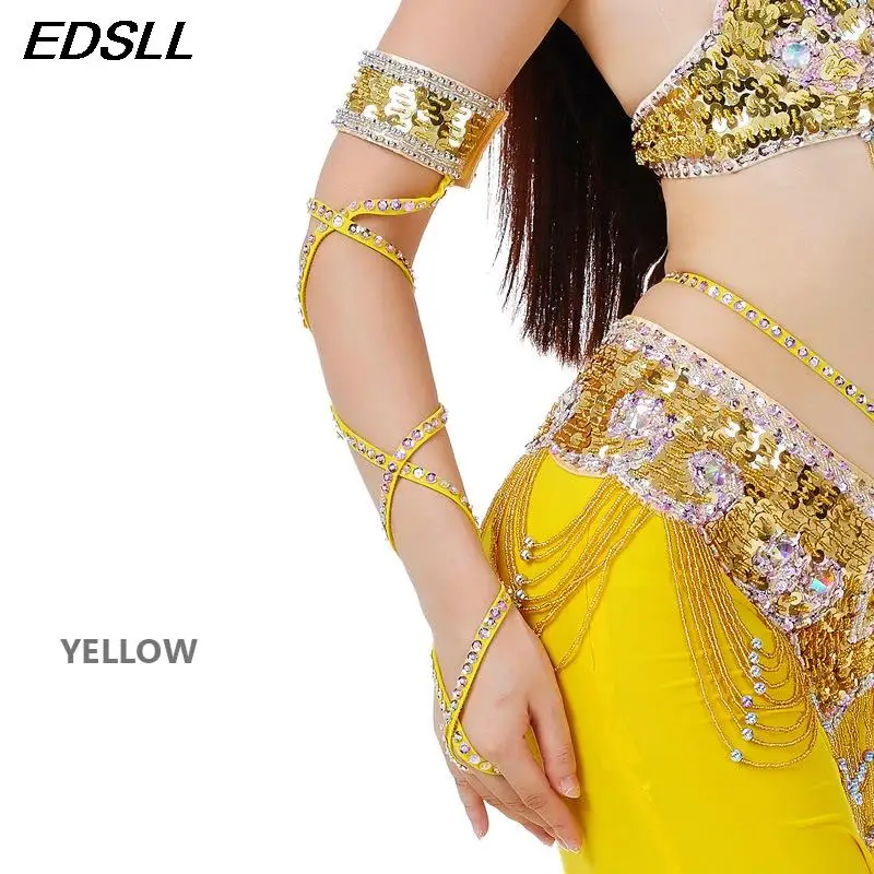 New Dance Props Stage Wear Women Belly dance Accessory for Hand Snake Sleeves Hand Chain Arm Band with Stretch Wrap Strap