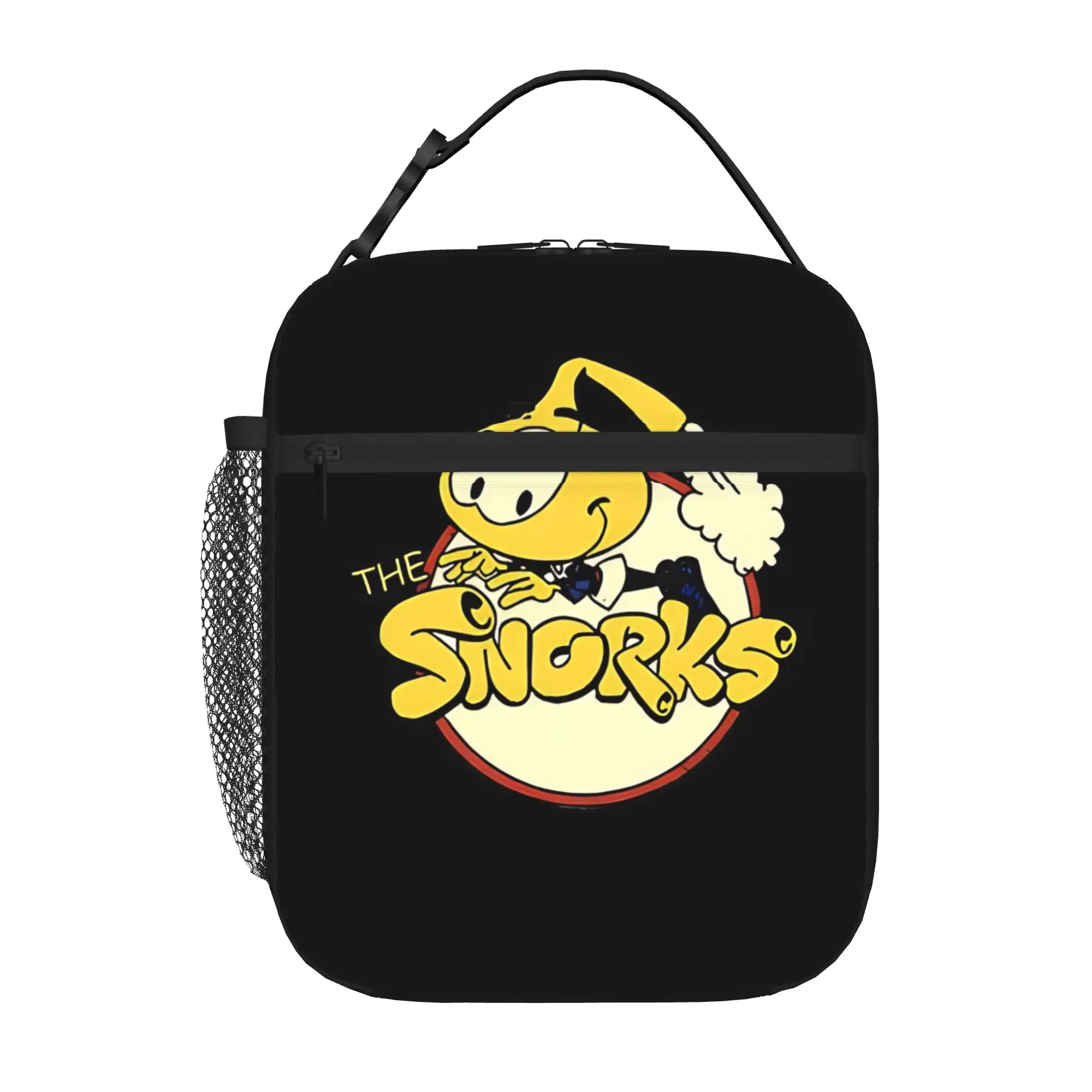 1 Piece Portable Lunch Container bubble cartoon Zipper Closure Durable Pocket The Snorks For Lunch Box Bag