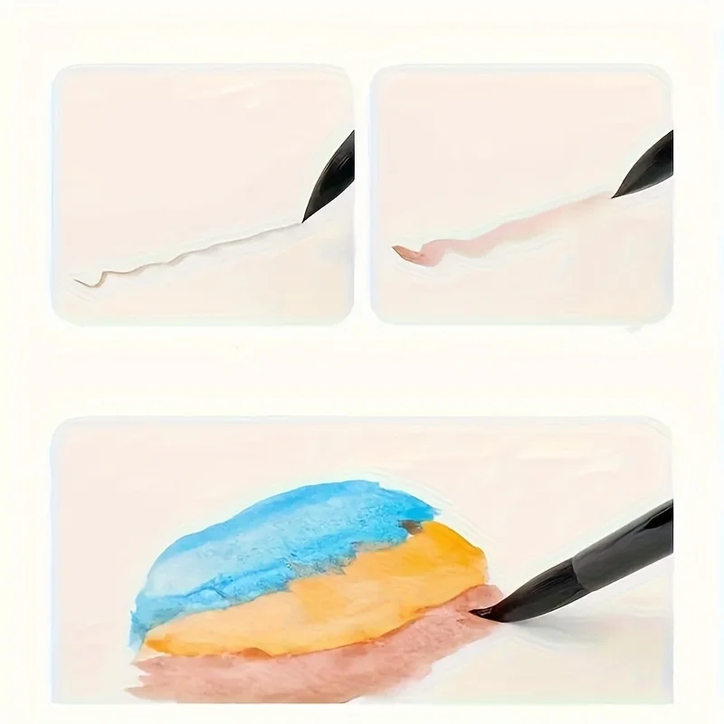 7-teiliges Pinselset mit rundem Eichhörnchenhaar für Aquarell, Tinte, Gouache und Tempera, professionelle Künstlerqualität, Holzgriff – Detail 5