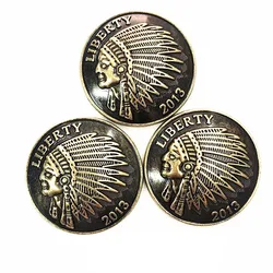 Antique Southeast Tribal Indian Chief Head Liberty Leathercraft Saddles Conchos Set Wallet Belt Screw Back Decoration Buckle