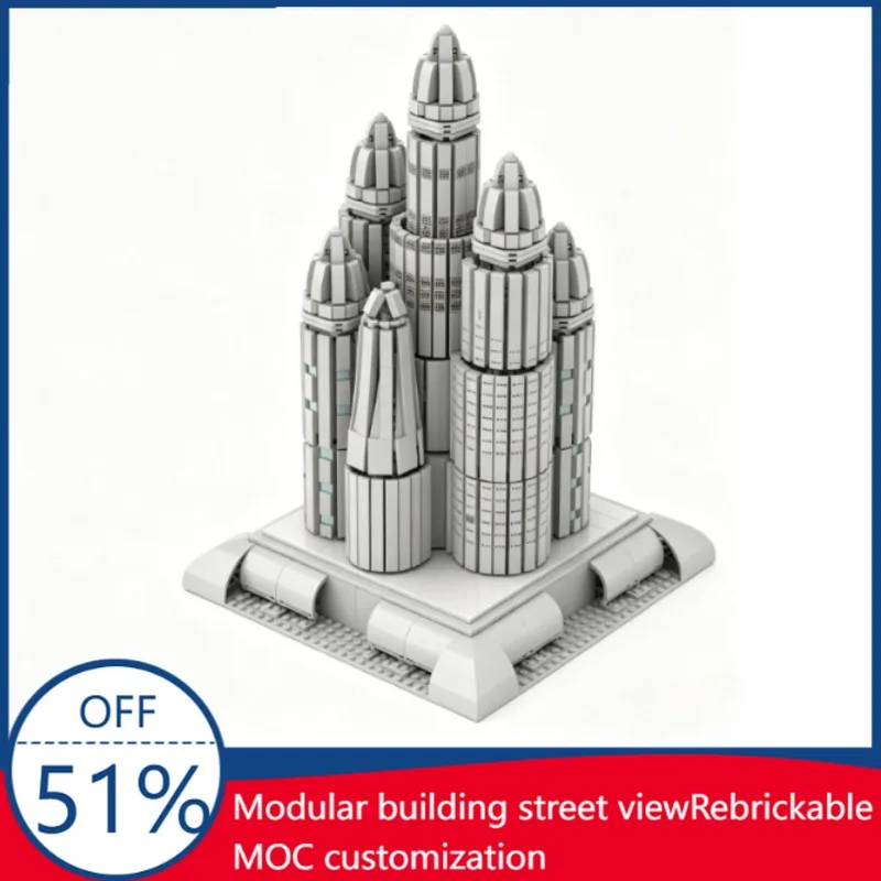 

3551 PCS Hotel Attraction New York Skyscraper Architecture Building Blocks Landmark Model Puzzle Assembly Educational Toy Gifts