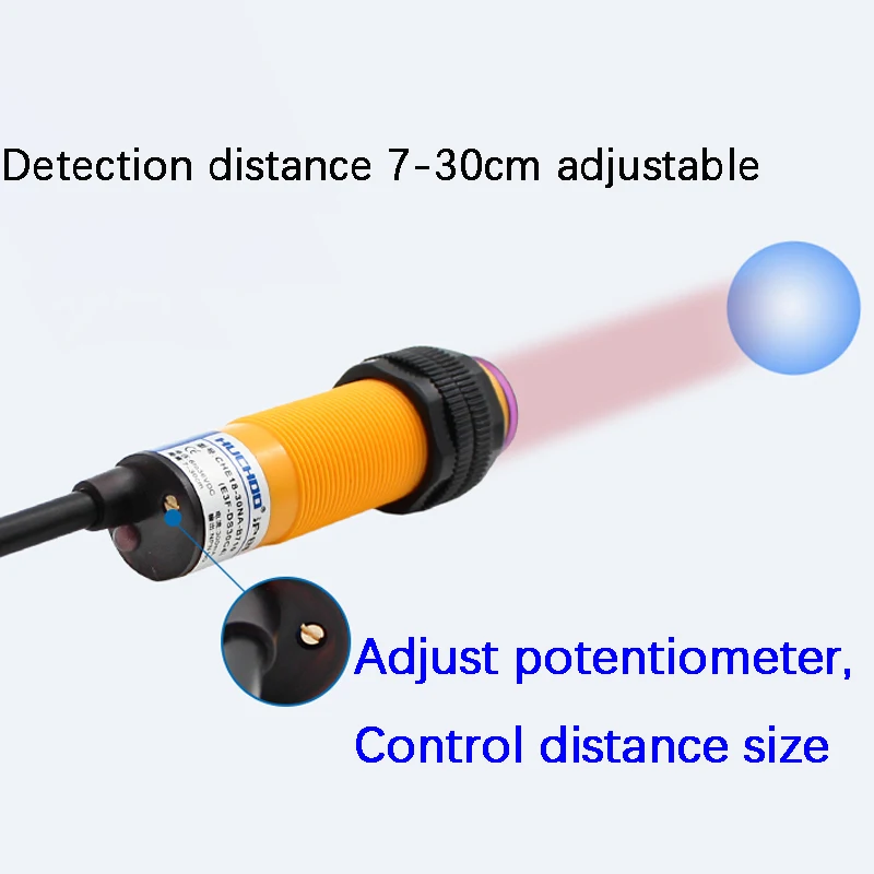 E3F-DS30C4 Proximity Switch Photoelectric sensor switch NPN PNP DC5-36V 30cm Detection Range Adjustable E3F-DS30P1/P2/C2