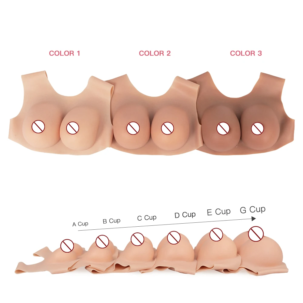 KOOMIHO Summer breathable Silicone Breast Forms Vest Crossdresser BCDEG Cup Fake Boobs Drag Queen Shemale Transgender Cosplay