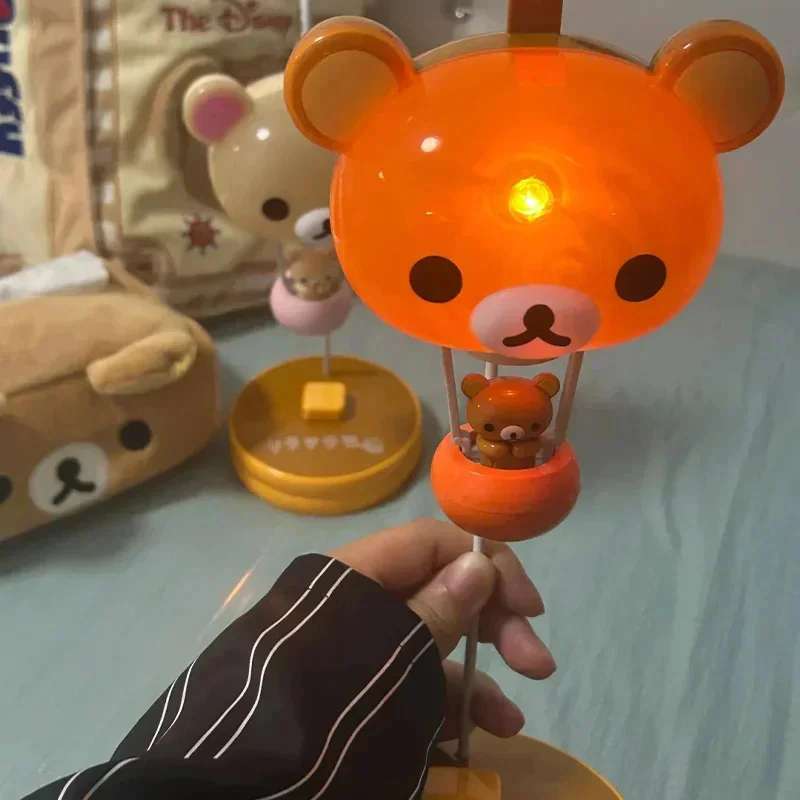 Sanx Rilakkuma Night Light Cute Balloon Bear Lamp Creative Desktop Decoration for Home Office Bedroom