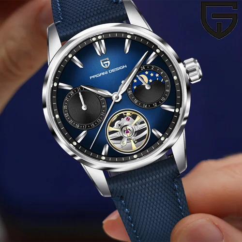 Imagen 2 del producto Pagani Design's nuevo reloj para hombre de 41MM, reloj mecánico automático de marca de lujo, reloj piloto resistente al agua de 100m de acero inoxidable