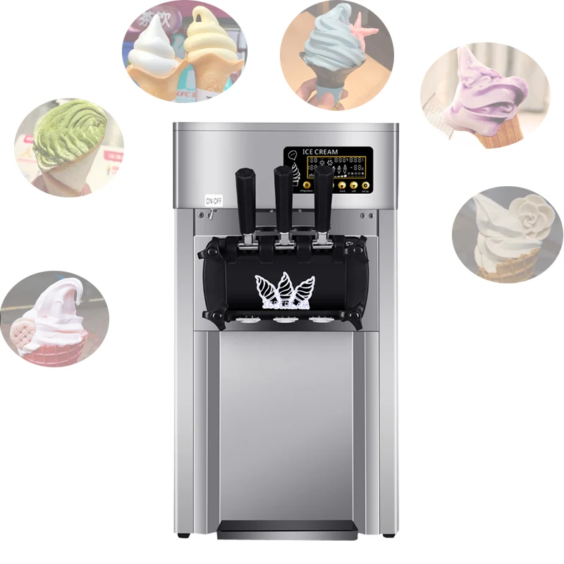 Highly Praised Desktop Soft Ice Cream Machine 18-25L/H Digital Display Small Ice Cream Making Machine