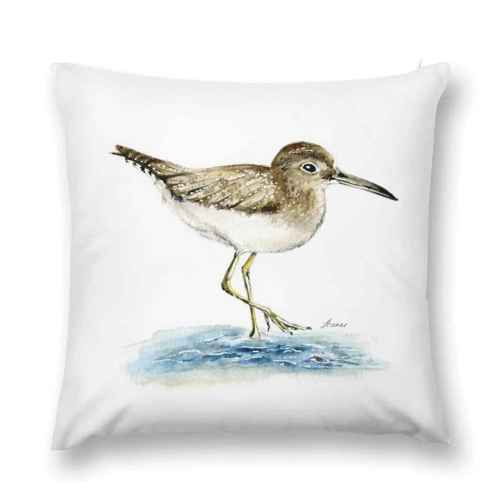 Sand Piper in Watercolour [close cut] Throw Pillow Decorative Cushions For Luxury Sofa Sofa Cushions Covers pillow