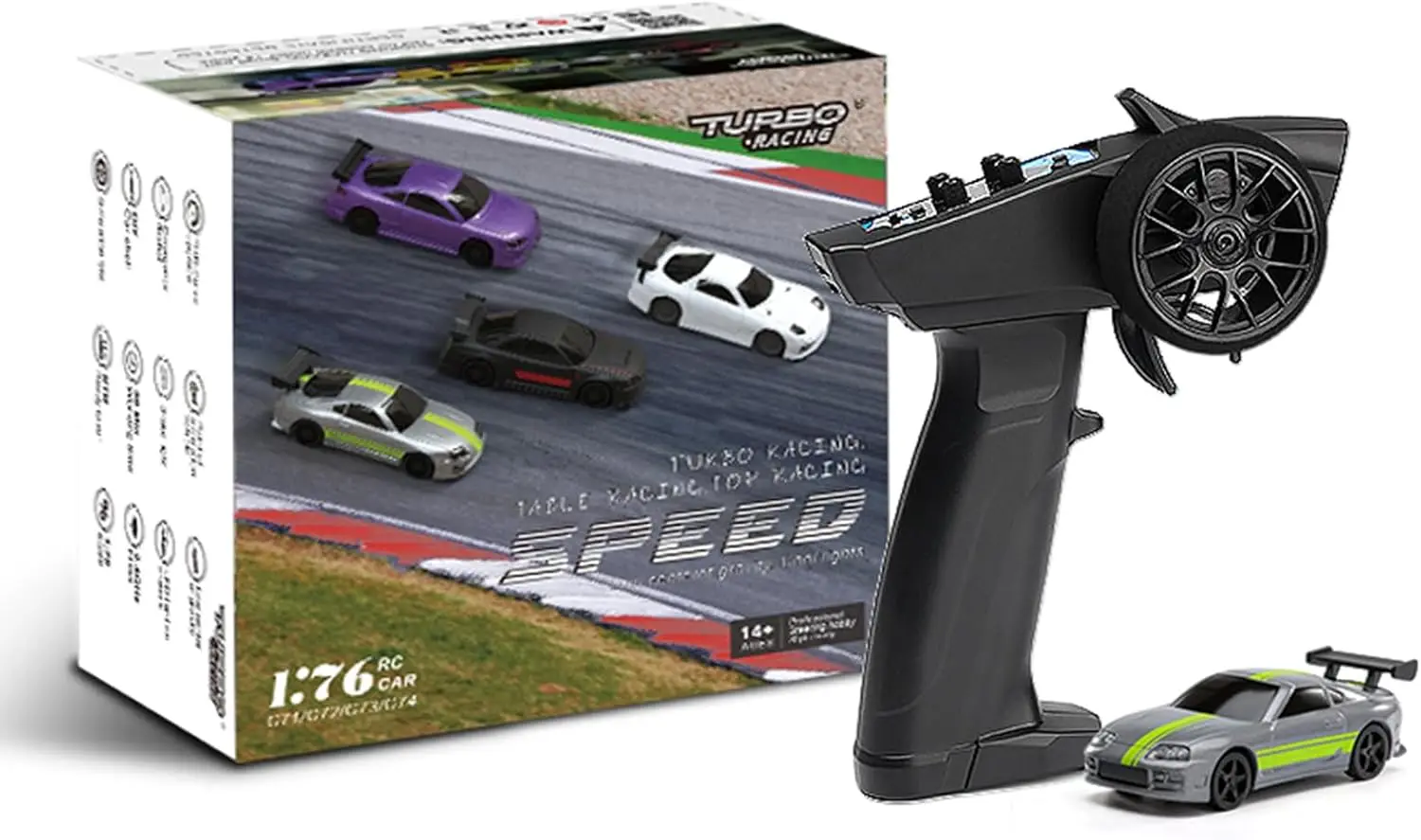 

Радиоуправляемая гоночная машинка в масштабе 1:76, миниатюрная спортивная модель с пропорциональным управлением, готовый комплект RTR для настольных игр