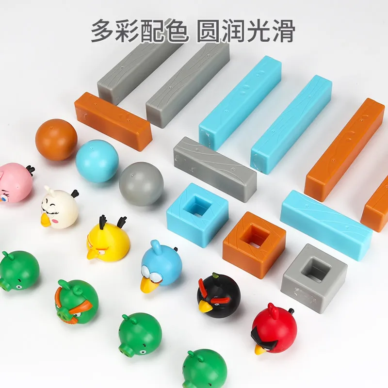 Véritable figurine Angrys rouge Chuck Piggies oiseau Kawaii jouets interactifs Parent-enfant blocs de construction jouets cadeau d'anniversaire pour les enfants