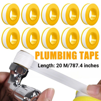 20M premium PTFE pipeline tape, pipeline sealing tape, gas pipeline threaded tape, faucet shower nozzle joint sealing tool