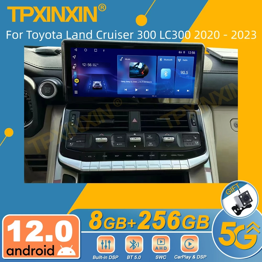 

For Toyota Land Cruiser 300 LC300 2020 - 2023 Android Car Radio 2Din Stereo Receiver Autoradio Multimedia Player GPS Navi Unit