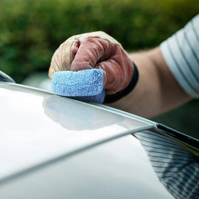 Microfiber Applicator Pads, Car Wash Sponge, Premium Microfiber Sponge and Cleaning Pads, Perfect for Effortless Wax