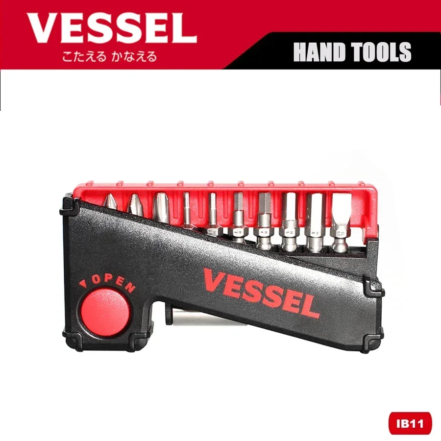 VESSEL Cross One Hexagonal Plum Blossom Electric Drill Driver Tip Electric Bit Set NO.IB11 hand tools