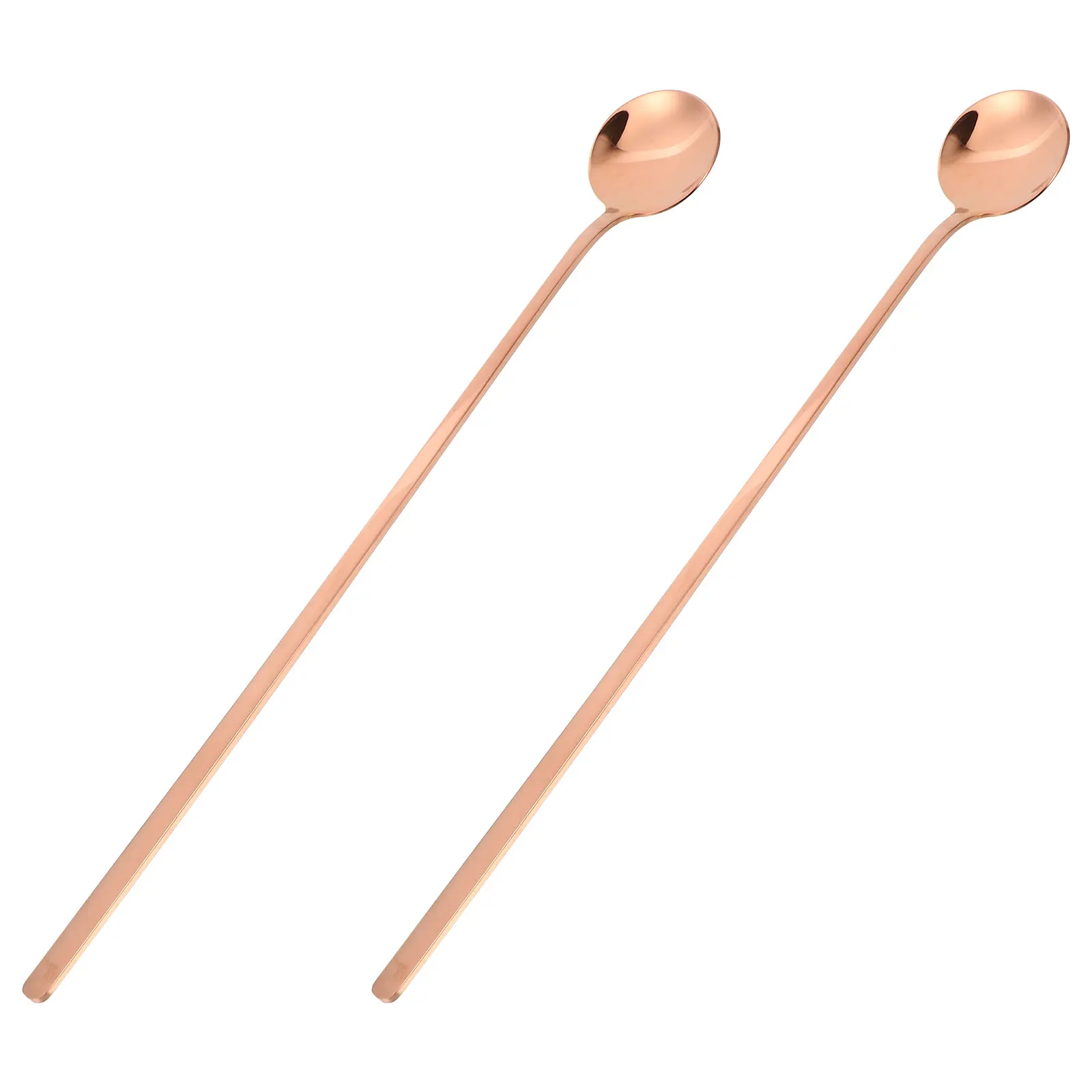 

2Pcs Coffee Spoon Stainless Steel Long Handle Metal Spoons Tea Accessories Ice Cream Blender Safe Premium Quality