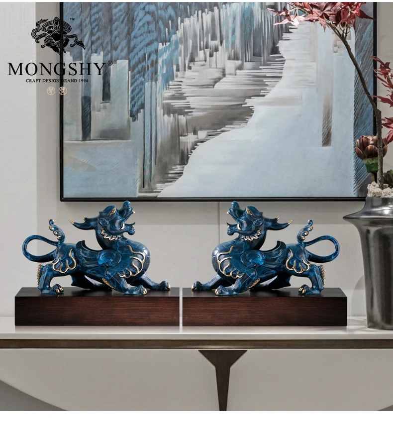 2023 شركة المتجر المنزلي التميمة تعويذة جلب الثروة المال حسن الحظ تشن تشاي التنين بي شيو البرونزية النحت فنغ شوي تمثال