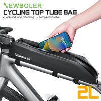 NEWBOLER 2L Bike Frame Front Tube Bag Bike Packing Pouch MTB Road Bike Tool Bag Cycling Top Tube Bag Bicycle Accessories
