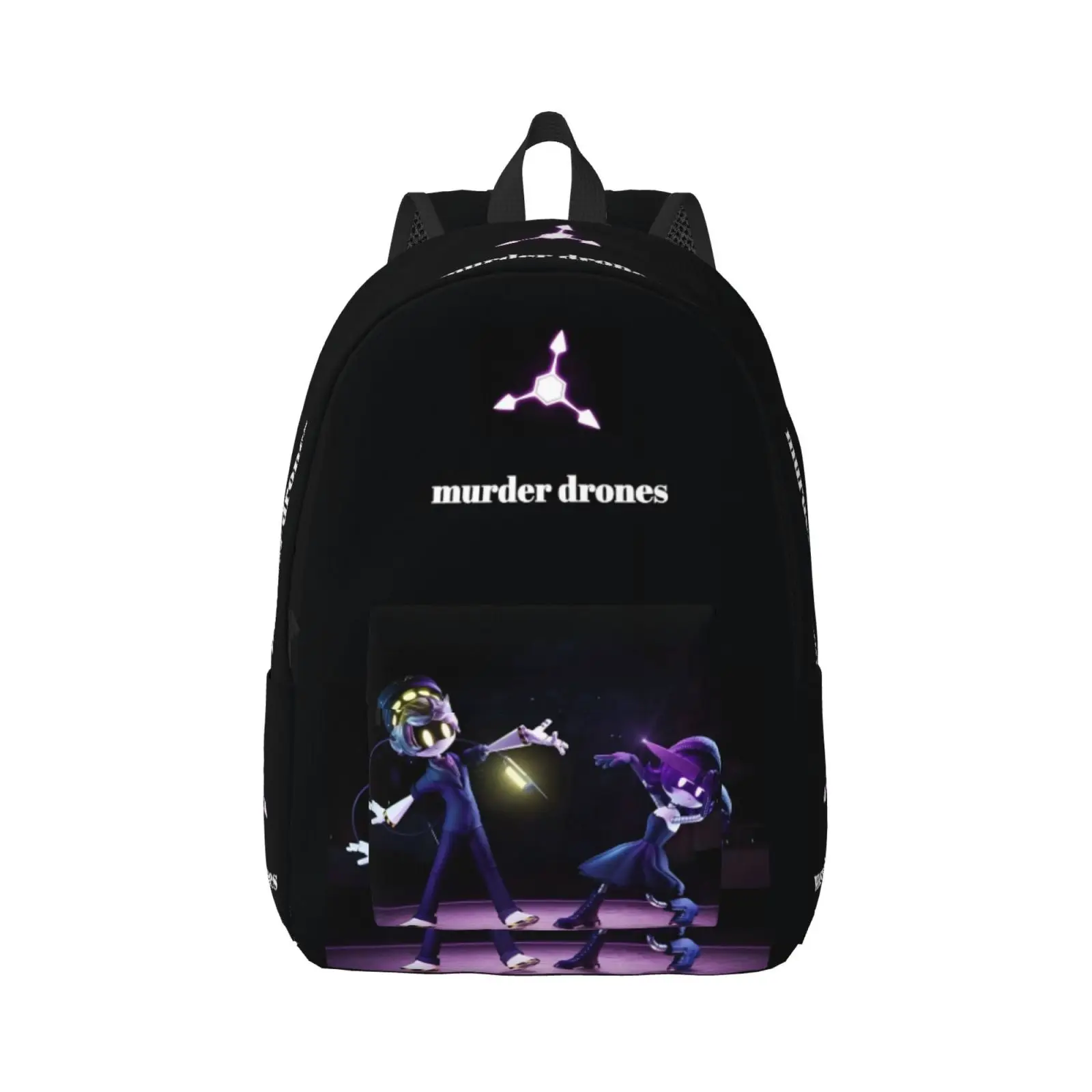 Murder Drones Cartoon Anime Casual Backpack Lightweight Student Hiking Travel TV Series Daypack Men Women Laptop Shoulder Bag