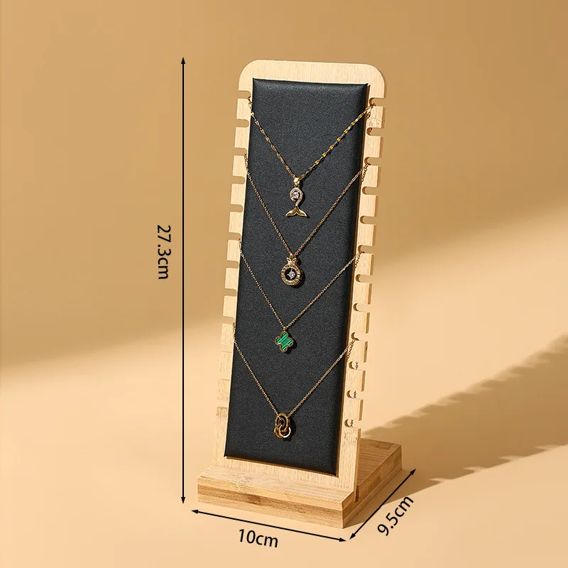 Houten verwijderbare ketting displaystandaard sleutelbeenketting sieradenhanger ketting display schieten live stream prop plank