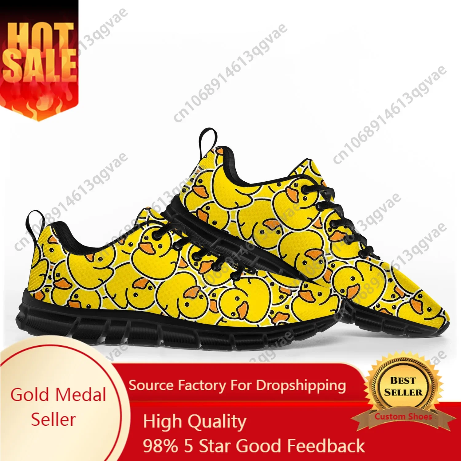 

Cartoon Cute Yellow Duck Pattern Sports Shoes Mens Womens Teenager Children Customized Sneakers Shoe High Quality Couple Shoes