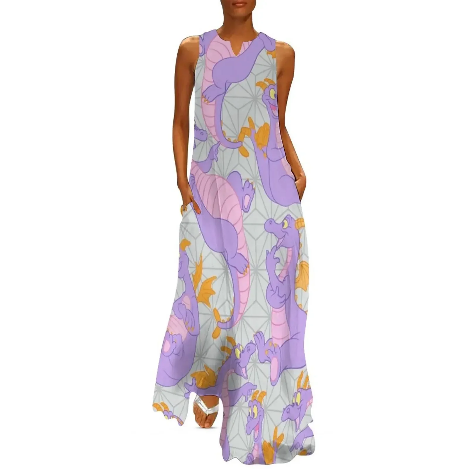 

figment epcot collage 2 Long Dress beach dress evening dress ladies Woman dresses dresses ladies 2025 summer