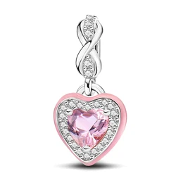 925 Silver Love Heart Suitcase Flower Four Leaf Clover Turtle Charms Beads Fit Original Bracelets DIY Fine Jewelry Gift