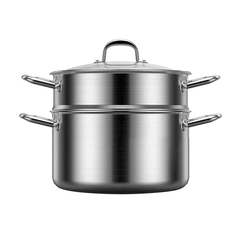 

Thickened 316 Stainless Steel Steamer Household Double-Layer Stockpot Induction Cooker Gas Stove Dedicated Cooking Pot