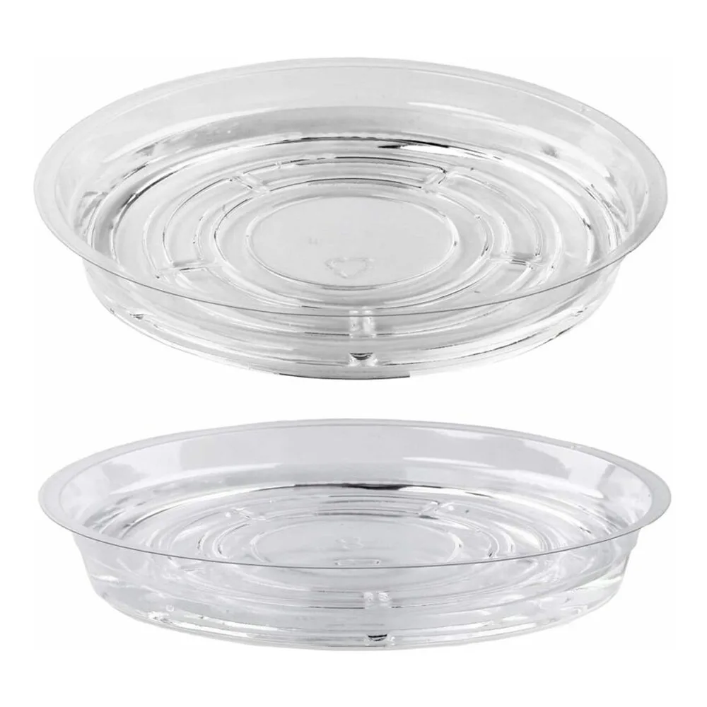 10pcs Garden Plant Saucer Drip Tray Round Pot Base Clear Snack Container PET Garden Supplies Transparent Flower Pot Mat