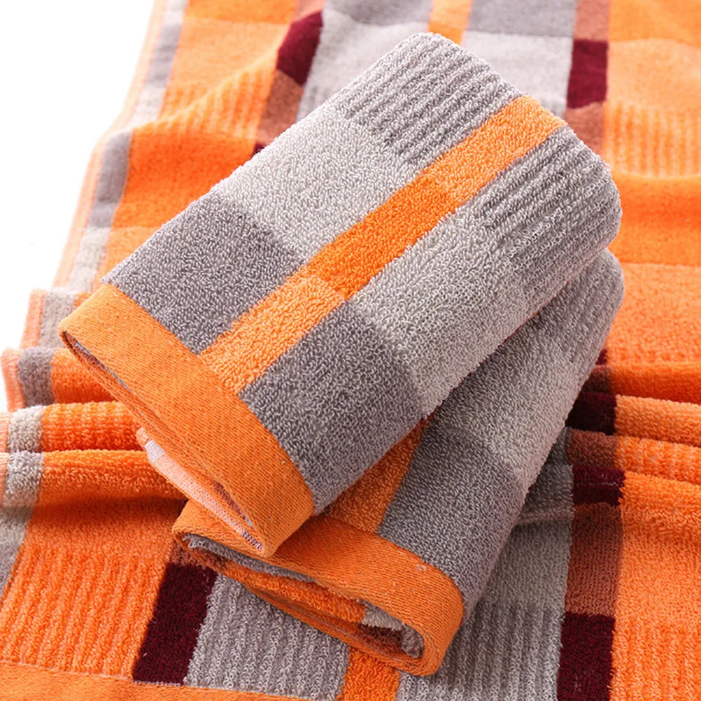 

35X75Cm Bath Towels Thicken Wash Face Towel Cotton Grid Towels For Bathroom Hotel Kitchen Soft Sensitive Skin Machine