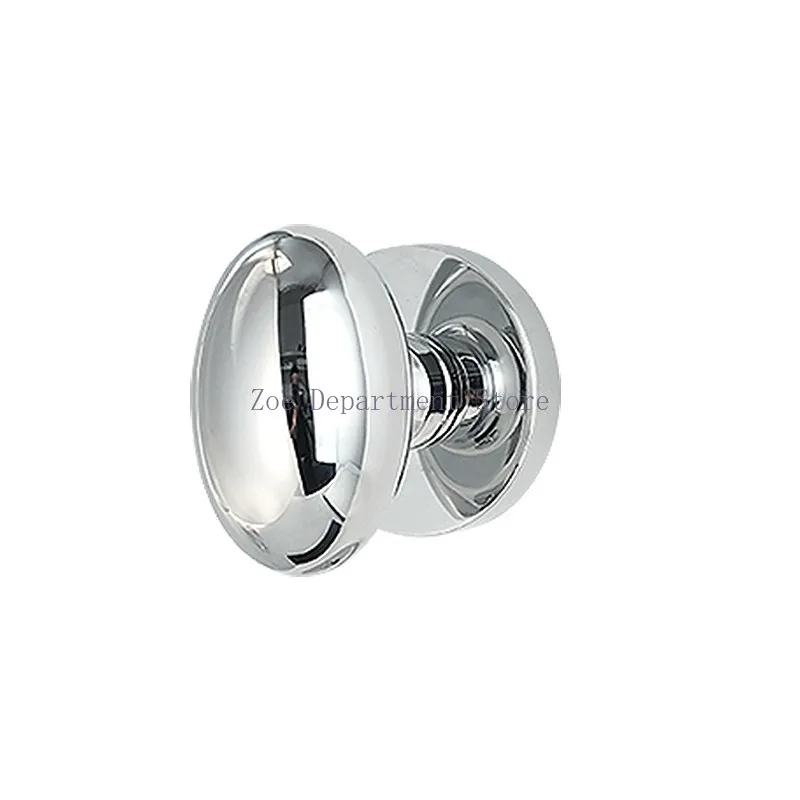 French pigeon egg room door lock indoor split lock household light luxury silver silent magnetic oval wooden door lock
