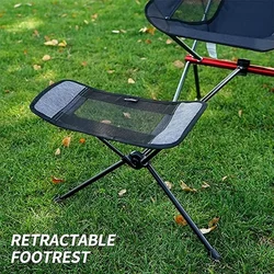 Portable Folding Retractable Footrest Leg Rest Camping Chair Kit for  Reclining Swing  Moon  Beach Fishing Chairs Accessory