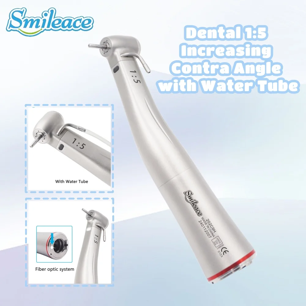 Dental 1:5 zunehmender Winkelstück mit Wasserschlauch, Glasfaser gegen Handstück mit Wasserschlauch-Druckknopf, X95L, Zahnmedizin-Werkzeug