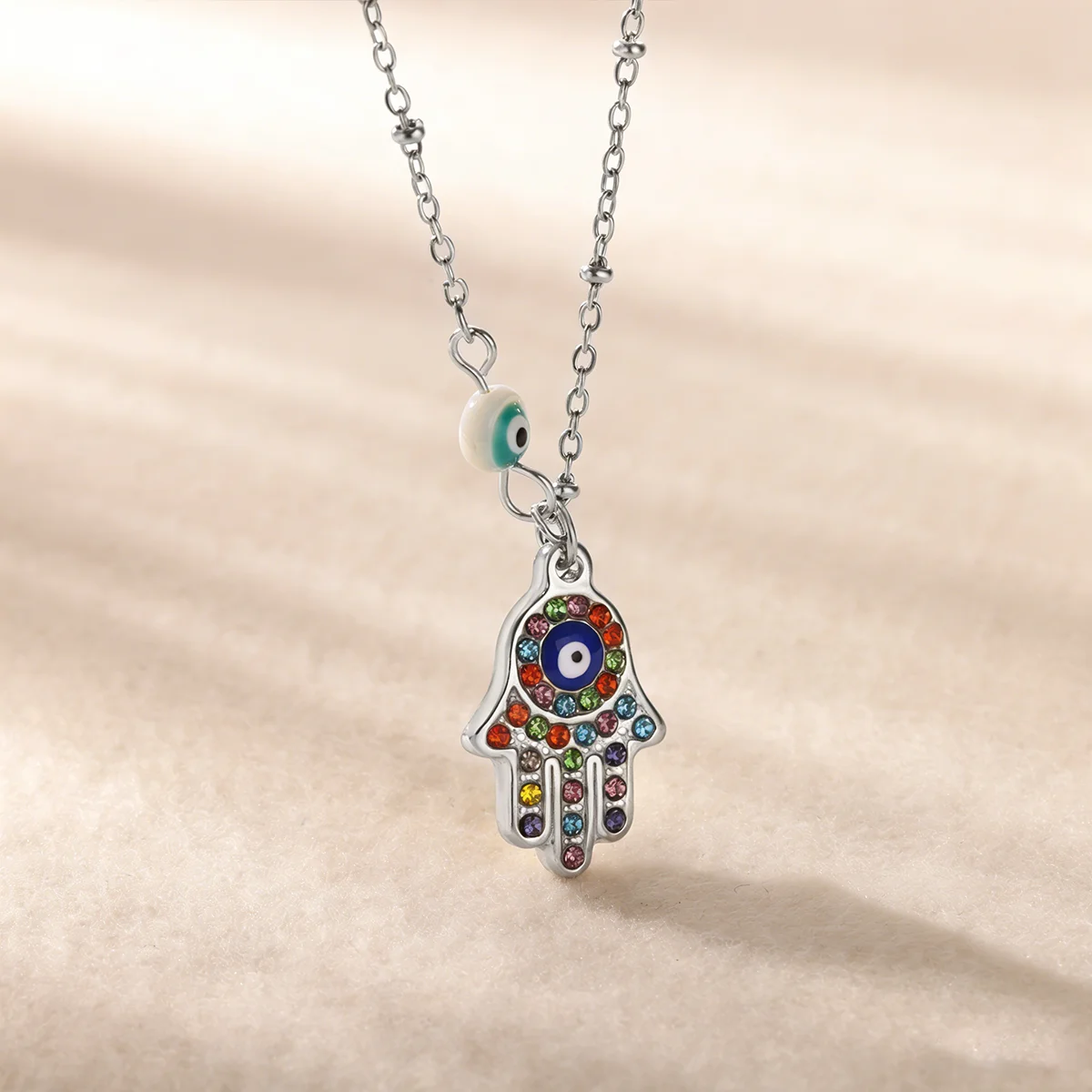 Stainless Steel Evil Eyes Pendant Necklace For Womens Jewelry Clavicle Chains Necklaces Gifts Party Dropshipping