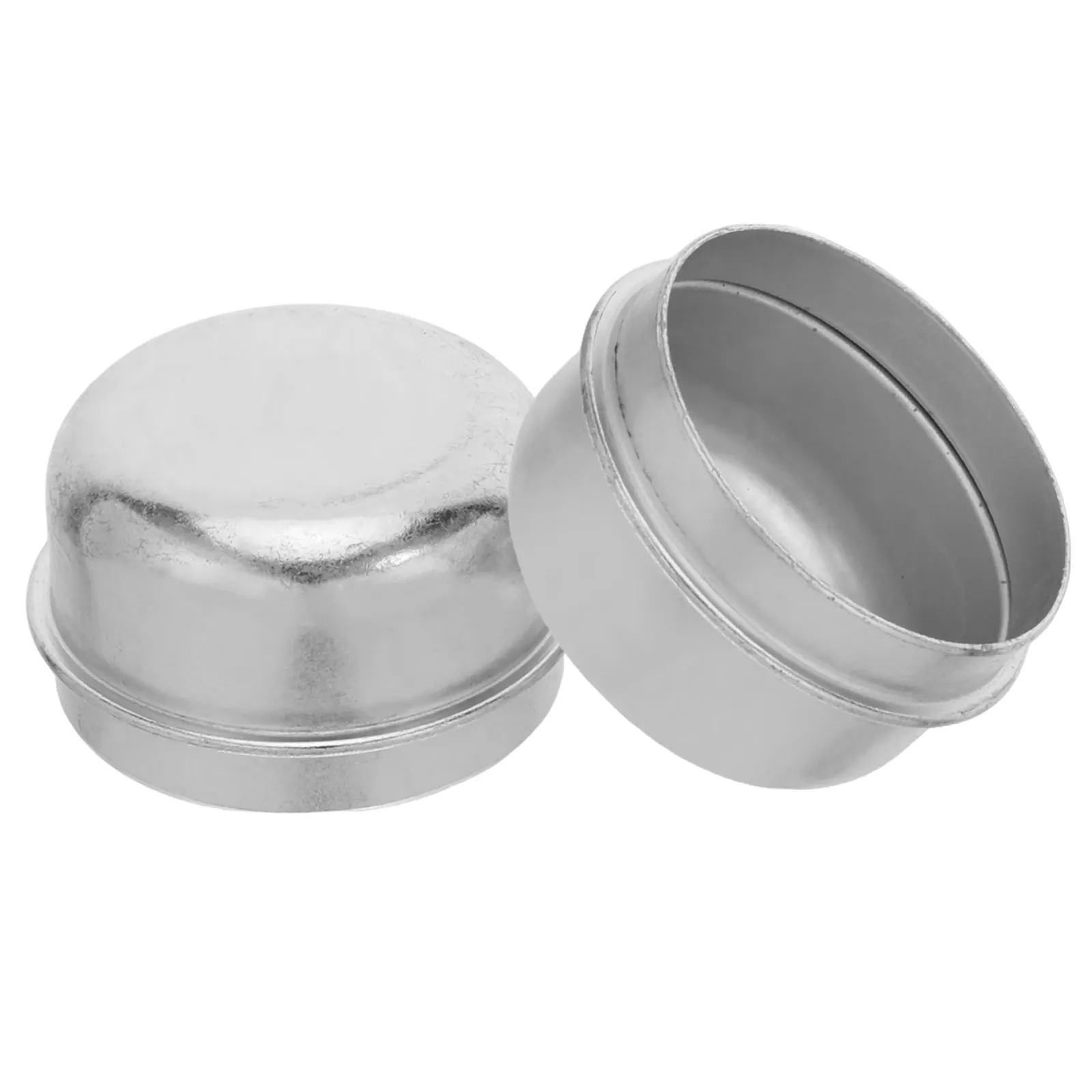 2Pcs Trailer Bearing Seal Cap Axle Dust Cover 50Mm Zinc-Plated Press-in Hub Cover for Boat Rv Utility Trailer Parts