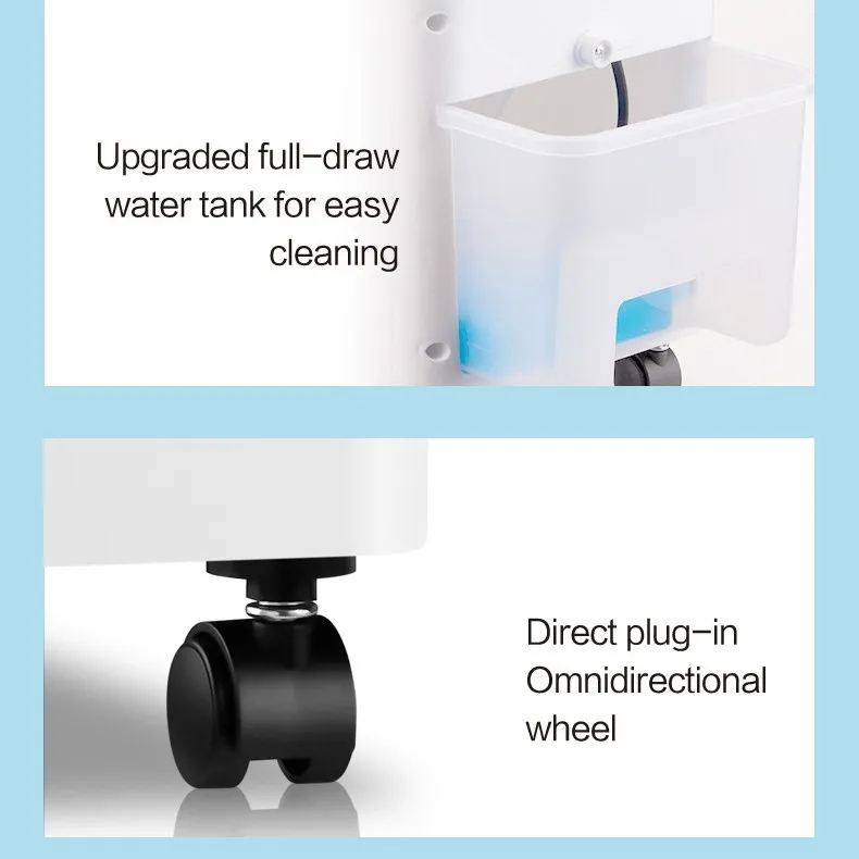 Mobile Evaporative Air Cooler Standing Cooling Fan Mini Cold Air Conditioner Fan Household Electric Fan For Home Office Bedroom