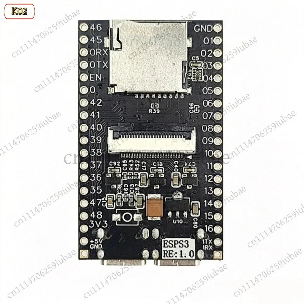 LD_TH ESP32 S3 CAM Development Board with OV2640 WiFi Camera Module Dual MIC TF Slot CH340X USB-C, Replacement Parts