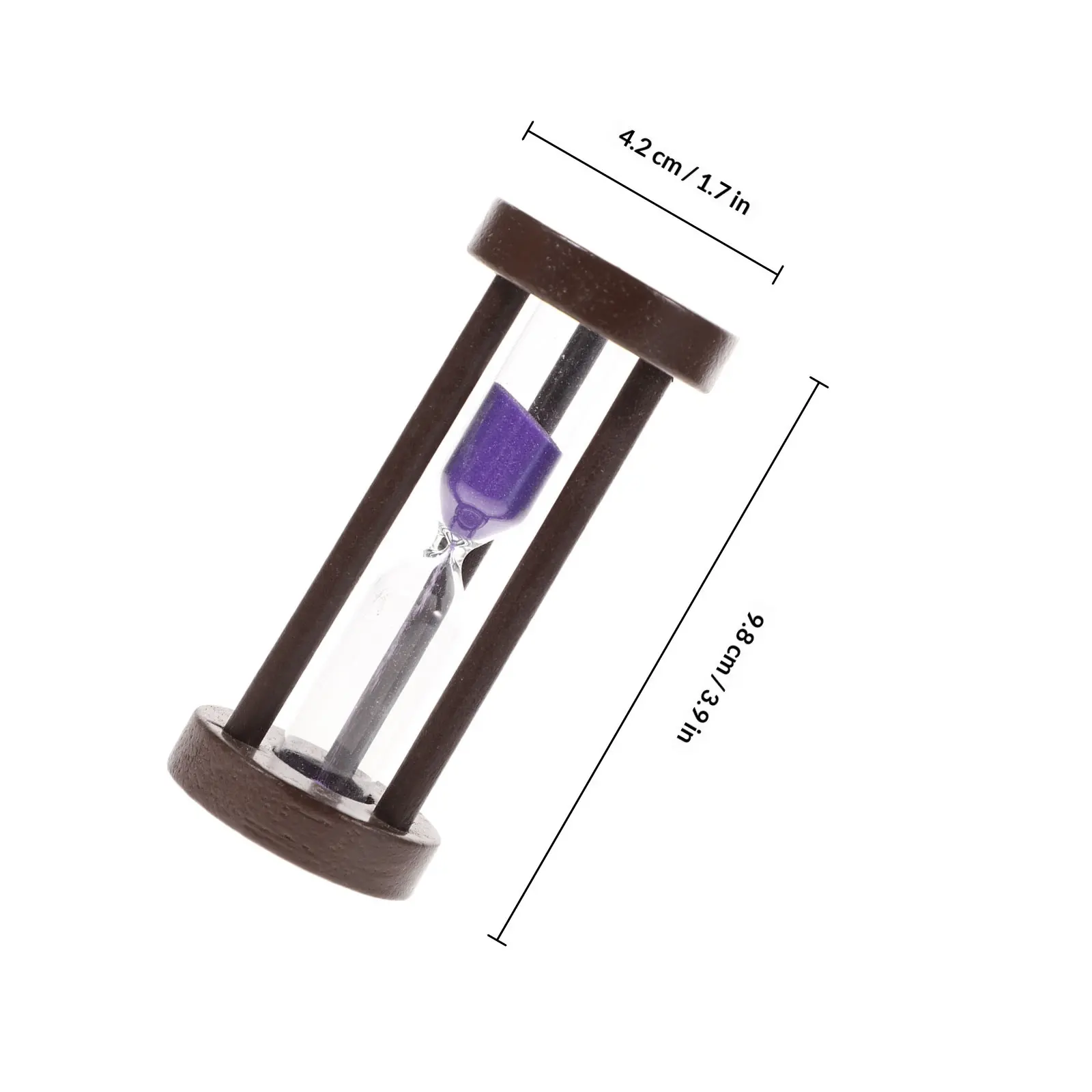 3 Minute Sand Timer Hourglass for Kids Teeth Brushing Time Management Quiet Sensory Friendly Wooden Base Decorative Classroom