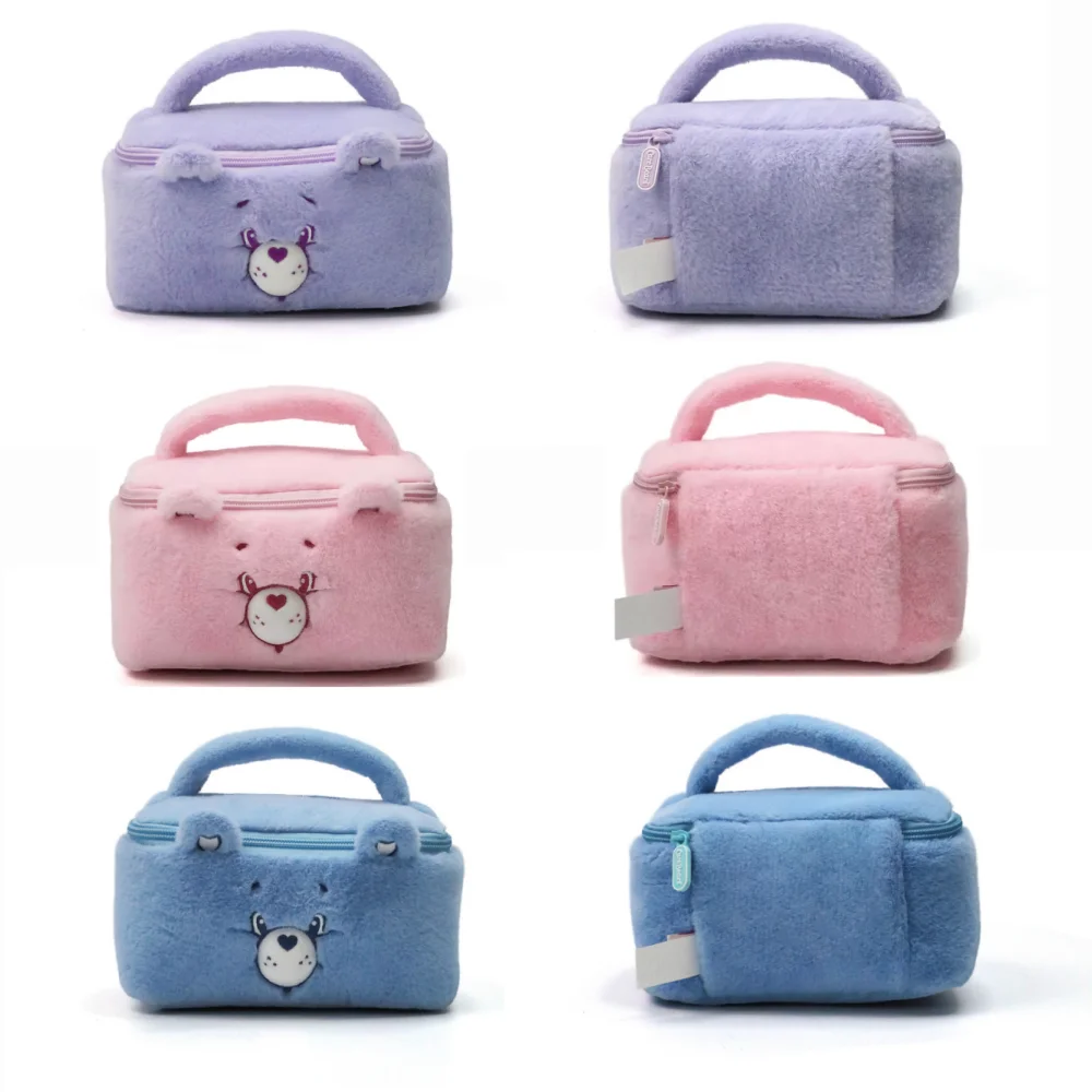 bolsa-de-cosmeticos-de-pelucia-genuina-care-bears-bolsa-de-armazenamento-grande-capacidade-com-desenho-de-urso-arco-Iris-necessaire-de-viagem-para-mulheres-e-meninas