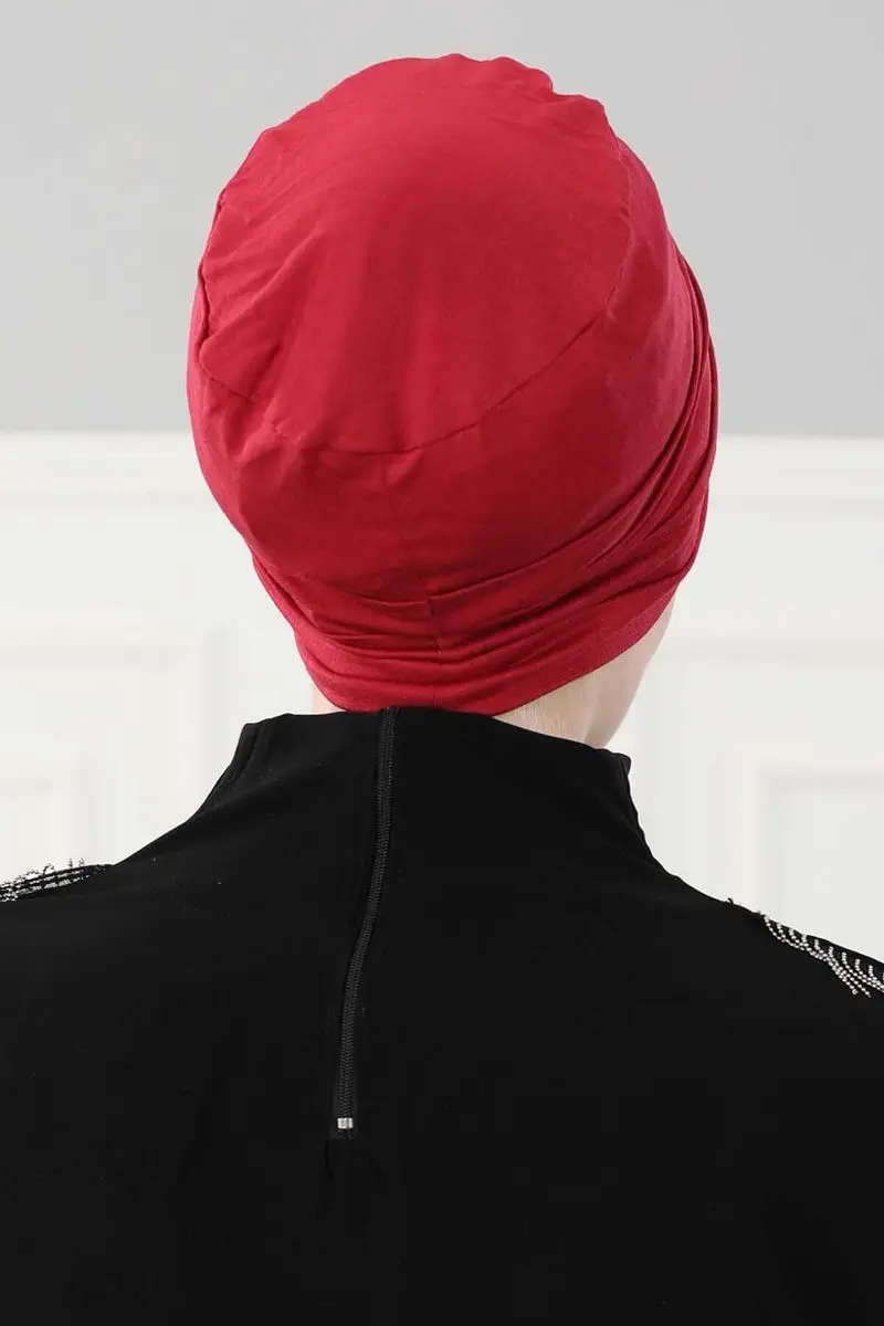 Boina modelo hijab osso borgonha