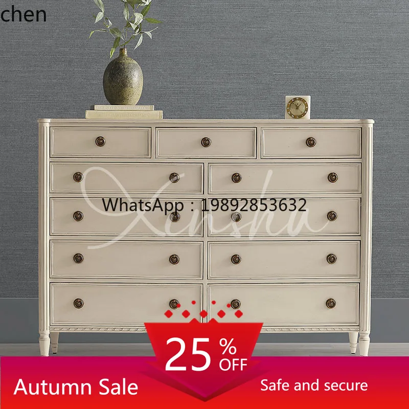 

retro living room removable small solid wood edge table 2025 new bedroom bedside cabinet