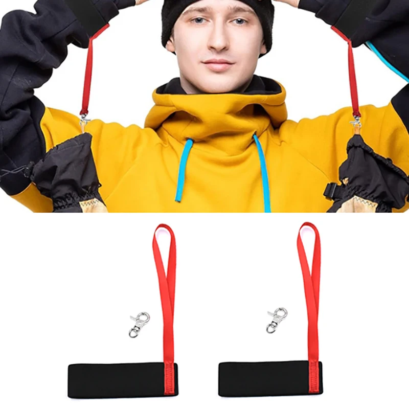 2x Ski Glove Wrist Strap Glove Holder Sport Glove Strap Elastic Wrist Leash For Snowboard Ski Mountaineering Outdoor Sports