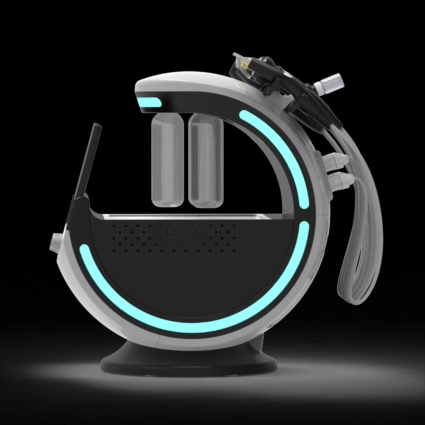 Smart Ice Blue Facial Skin Analysis Machine 7-in-1 Ultrasonic Rejuvenation Water Microdermabrasion Facial Machine