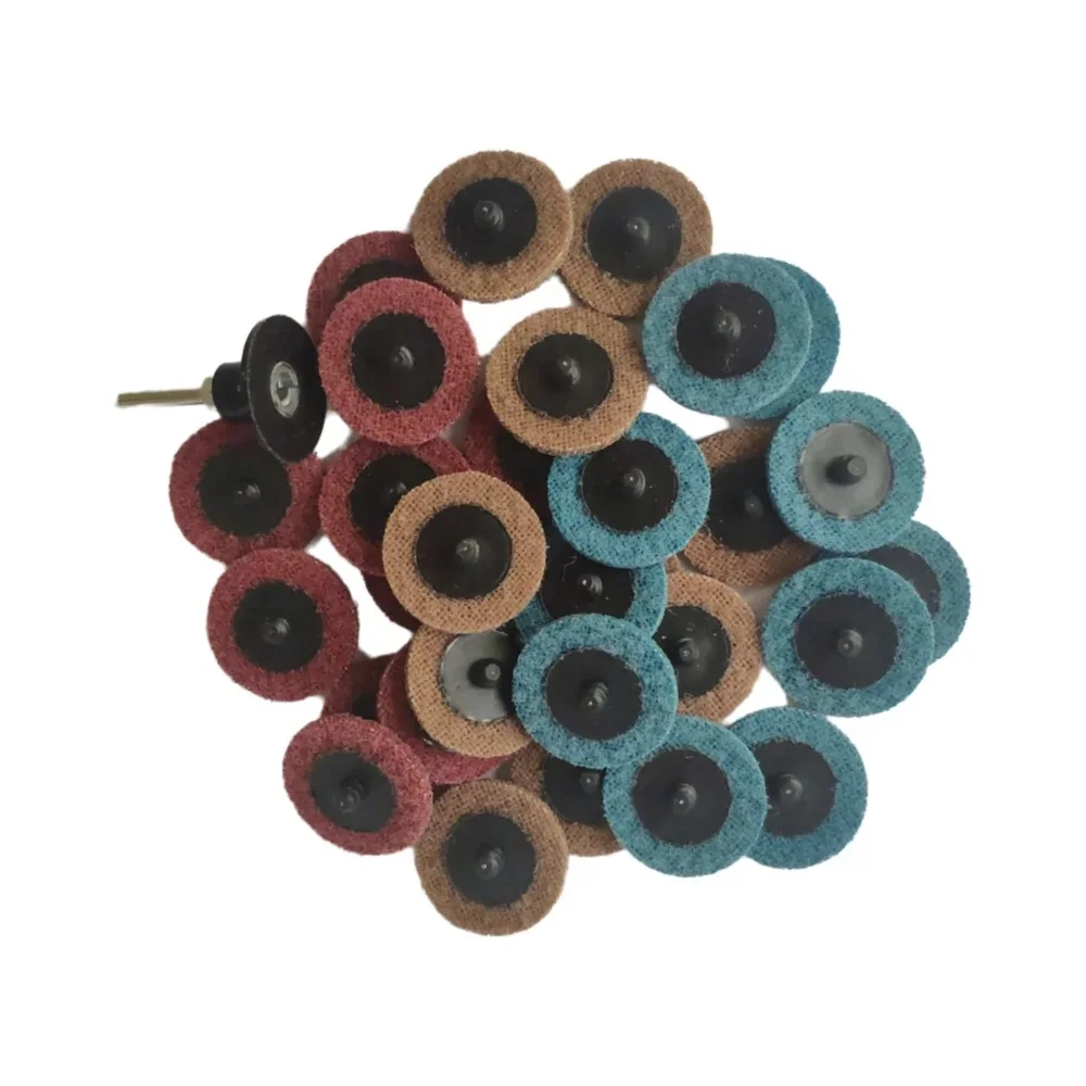 2inch Abrasive Disc Sanding Disc Roll Lock Surface Conditioning Discs R-Type Quick Change Disc with1 Disc Pad Holder