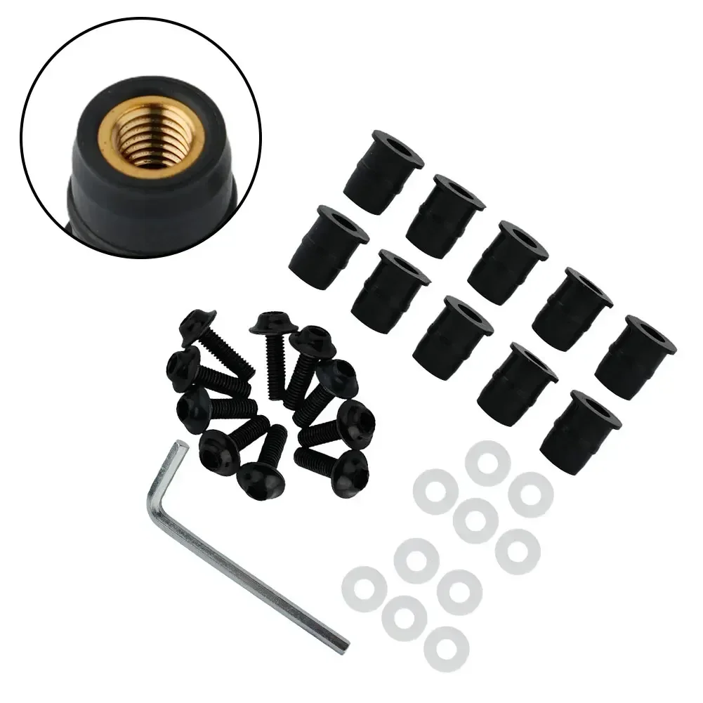 

Screw Kit CNC Bolt Aluminum+plastic M5 Motorcycle Strength Windscreen Windshield Accessory Durable High Quality