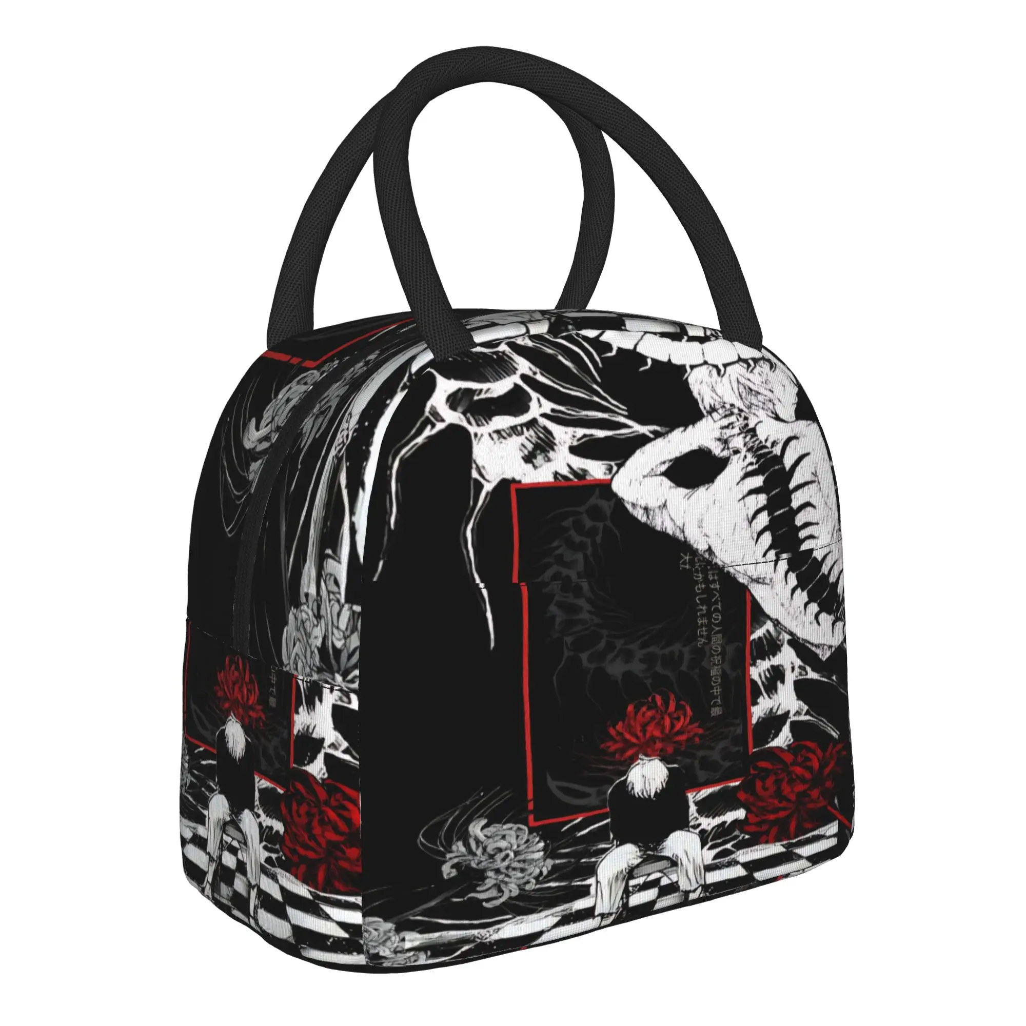 Halloween Tokyo Ghoul Kaneki Insulated Lunch Bag Insulation Bento Pack Rice Bag  bolsa Student Bento Lunch Handbag Insulation