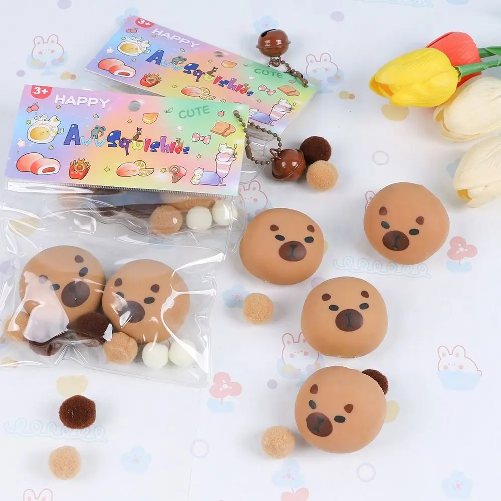 Expression Ball Capybara Slow Rebound Toy Kawaii Soft Capybara Squeeze Paw Toys Cute Ins Capybara Pinch Fidget Relaxation