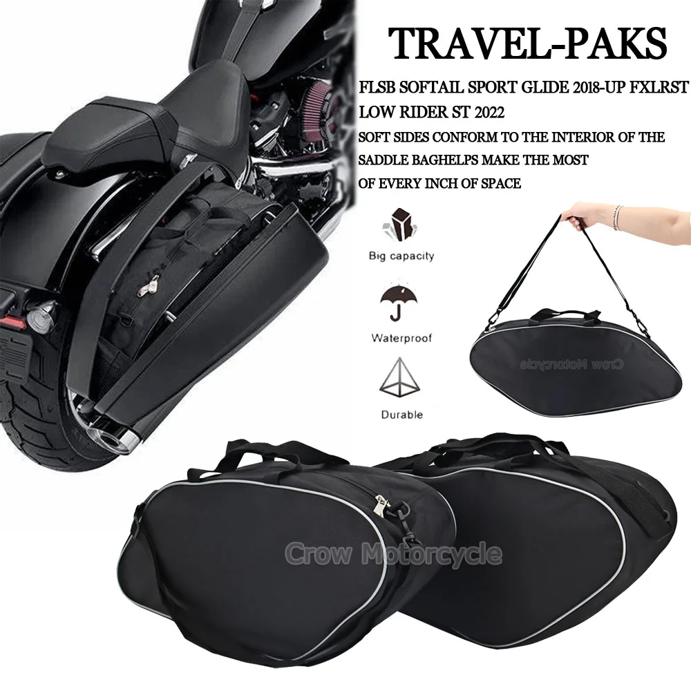 TRAVEL-PAKS Voor Flsb Softail Sport Glide 2018 2021 2020 Fxlrst Low Rider St 2022 Motorfiets Zadeltas Bagage Rack Liner zadel